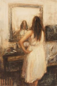 01-Series of The Stroll of Reflections - Tar and Oil on Cardboard - 60 x 90 cm - 2015