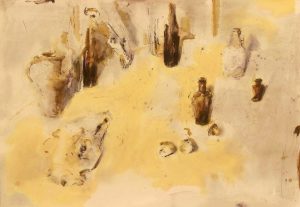 02-Series of Still Life - Ink and watercolor on Cardboard - 100 x 70 cm - 2018