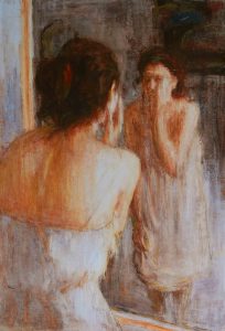 02-Series of The Stroll of Reflections - Tar and Oil on Cardboard - 100 x 70 cm - 2015