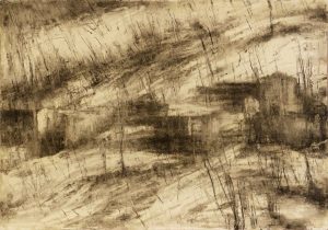 03- Untitled - Tar and Oil on Cardboard - 100 x 70 cm -2017