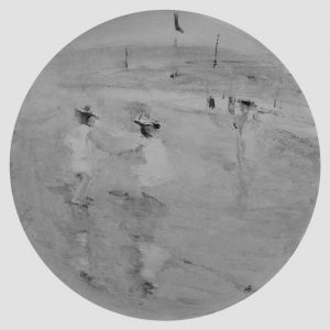 04- Untitled - ink on Cardboard - 70 Diameter cm - 2017