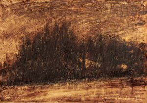 05 -Untitled - Tar and Oil on Cardboard - 50 x 70 cm -2010