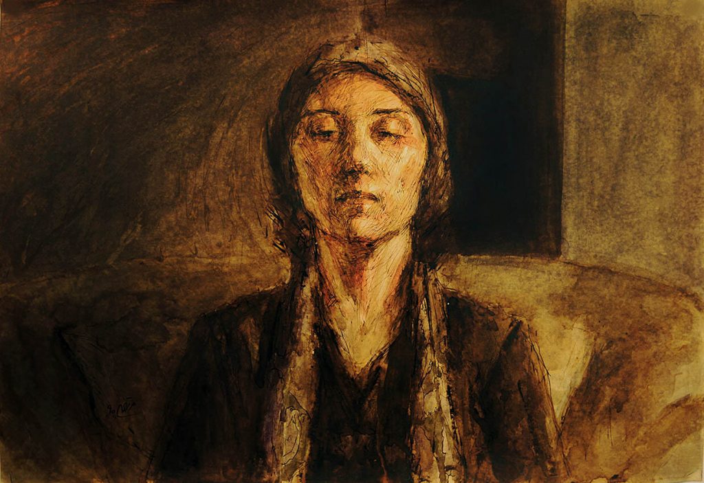 05-Untitled - Watercolor, Ink and Metal Pen on Cardboard- 55 x 78 cm - 2012