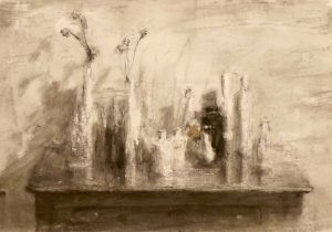 06-Series of Still Life - Ink and watercolor on Cardboard - 100 x 70 cm - 2018