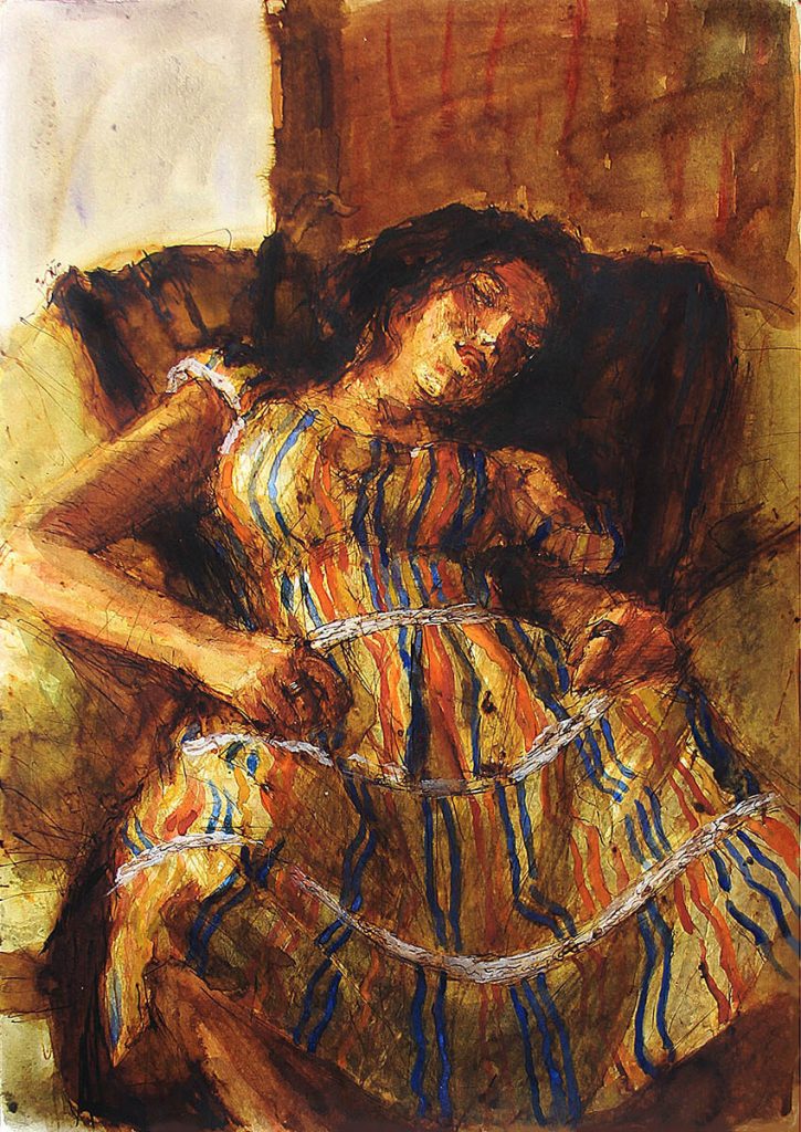 06 - Untitled - Watercolor, Ink and Metal Pen on Cardboard- 55 x 78 cm - 2012