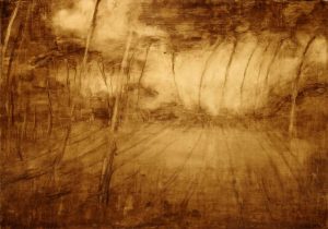 08-Untitled - Tar and Oil on Cardboard - 100 x 70 cm -2017