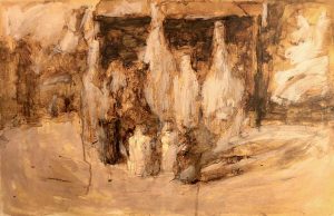 09-- Series of Still Life - Acrylic, Ink and Metal Pen on Cardboard - 55 x 78 cm - 2011