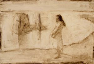 09-Series of The Stroll of Reflections - Tar and Oil on Cardboard - 100 x 70 cm - 2015