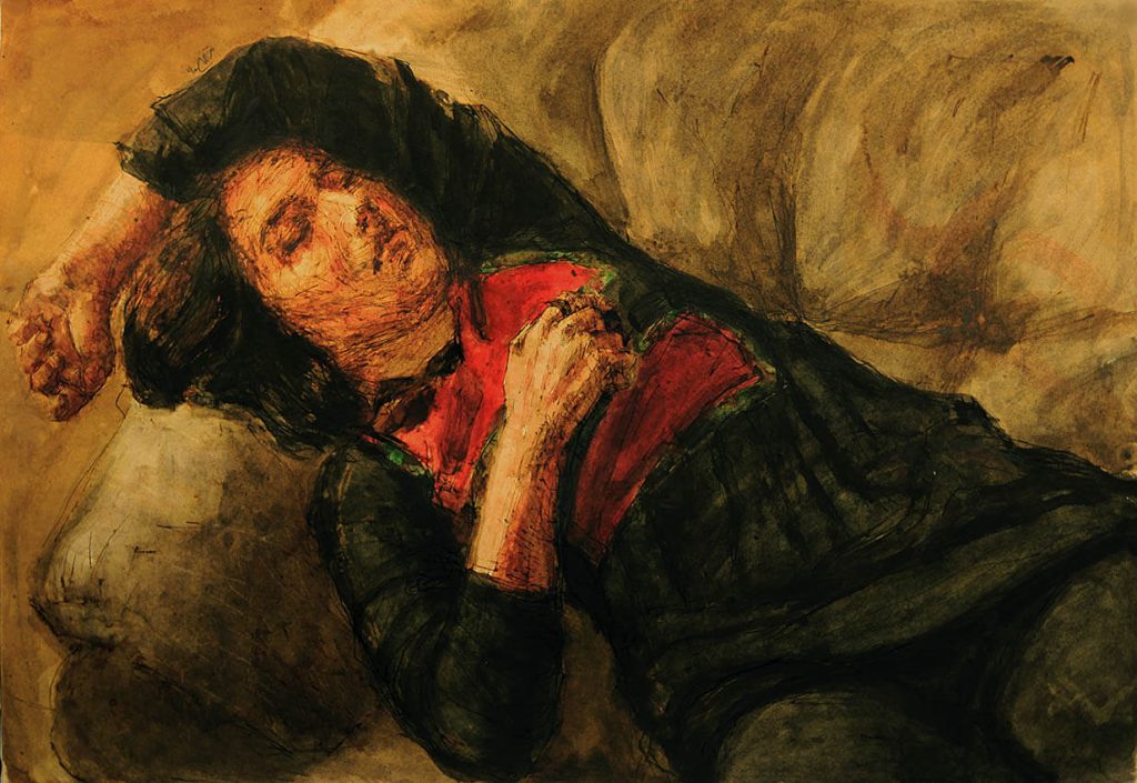 09 -Untitled- Pen and wash and Metal Pen on Cardboard- 55 x 79 cm - 2012