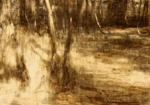 09- Untitled - Tar and Oil on Cardboard - 100 x 70 cm -2017