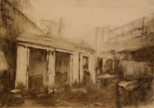 09-Untitled - Tar and Oil on Cardboard - 100 x 70 cm -2017