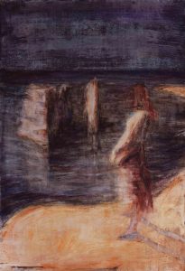 10-Series of The Stroll of Reflections - Tar and Oil on Cardboard - 100 x 70 cm - 2015