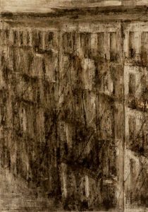 11-Untitled - Tar and Oil on Cardboard - 100 x 70 cm -2017