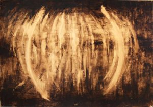 16-Untitled - Tar and Oil on Cardboard - 100 x 70 cm -2015