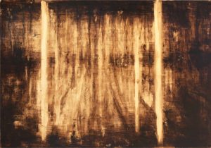 17-Untitled - Tar and Oil on Cardboard - 100 x 70 cm -2015