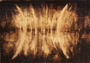 18-Untitled - Tar and Oil on Cardboard - 100 x 70 cm -2015